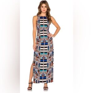 Mara Hoffman Geometric Colorful Open Back Column Maxi Dress Size 6 $295
